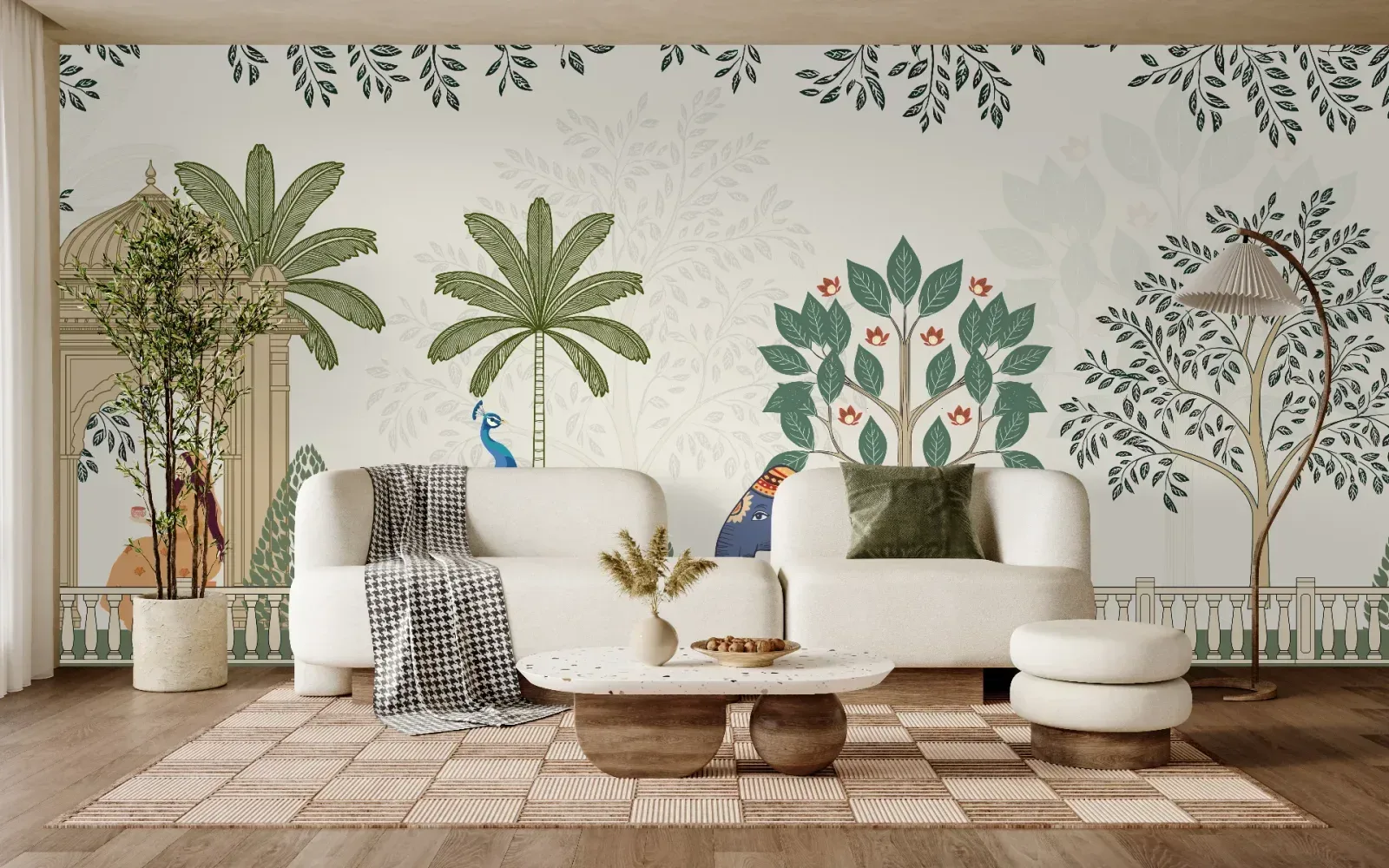 Royal Indian Mughal Garden Wallpaper Bedroom New York