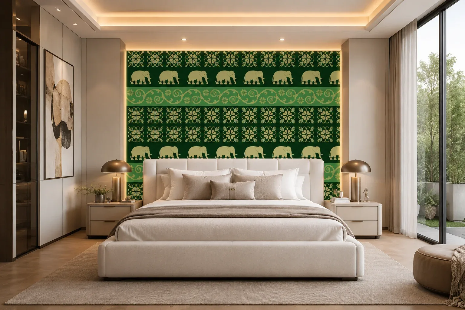Best for Modern New York Bedroom Royal Rajasthani Pattern Wallpaper for Walls