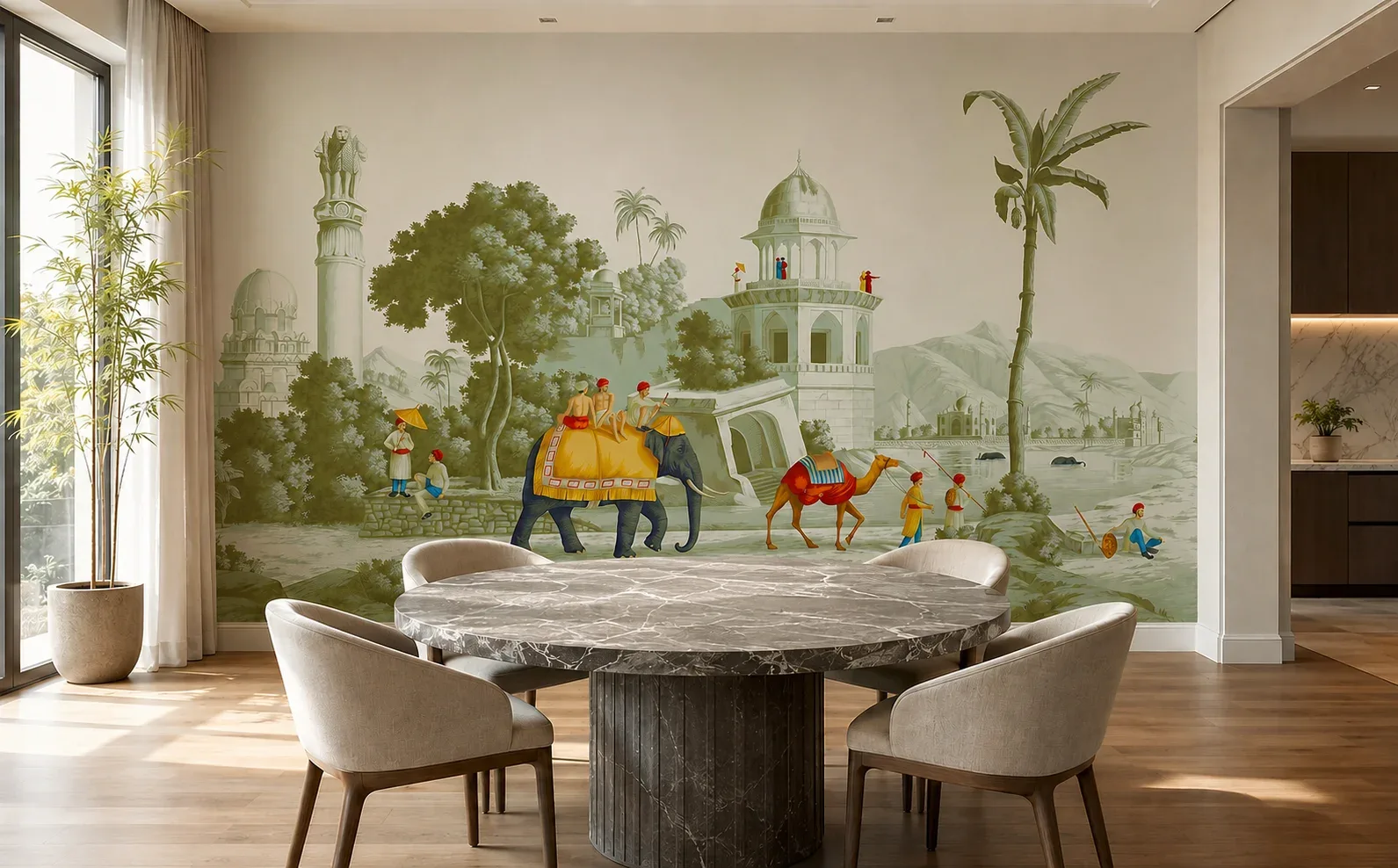 Modern Home Decor Indian Cultural Self Adhesive Wall Covering.png