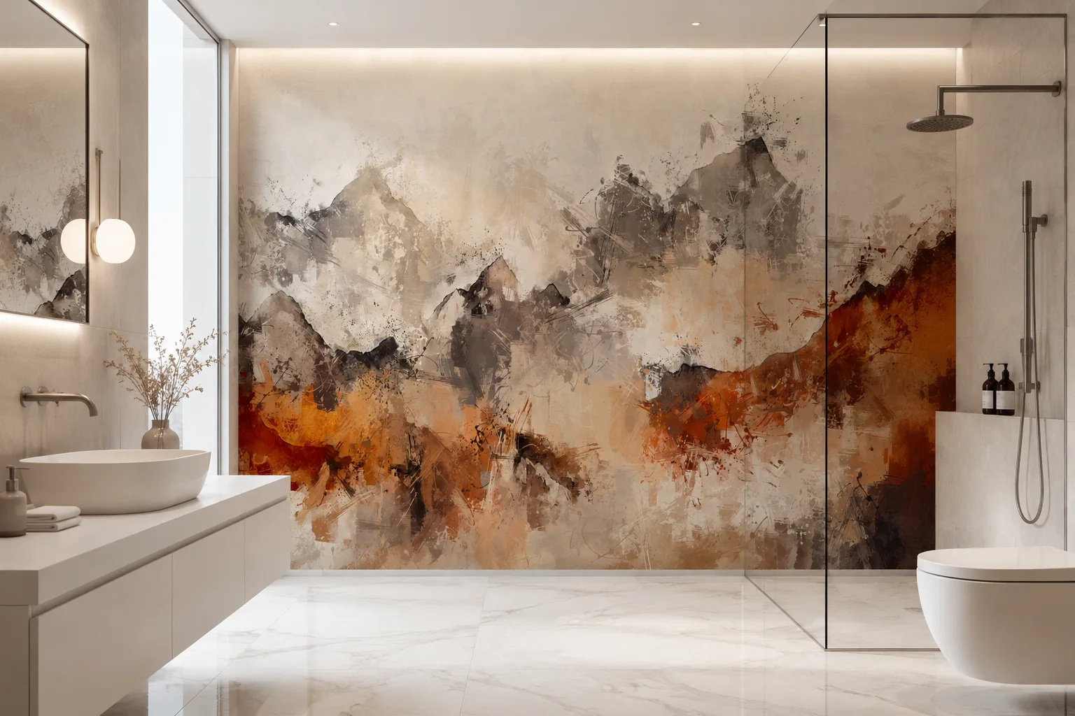 Best Bathroom Wall Elegant Neutral Landscape Wall Mural.png