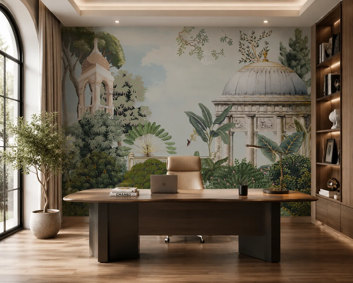 Luxurious Indian Style Wallpaper Mural for Modern Office Room Wall Interior Decor.png