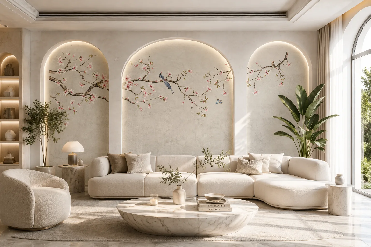 Japanese Inspired Blossom Wallpaper Mural for Elegant Boston Homes Arch Wall Interior Styling Elite Collection.png
