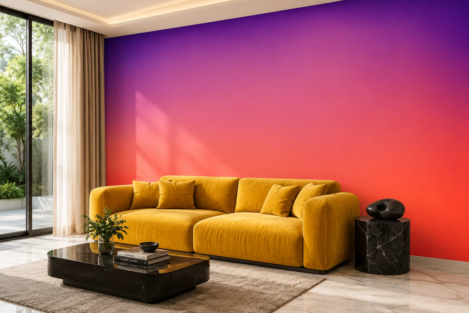 Luxury Pink Violet Gradient Backdrop Wallpaper for Florida Coastal Living Room Aesthetic Edition.png