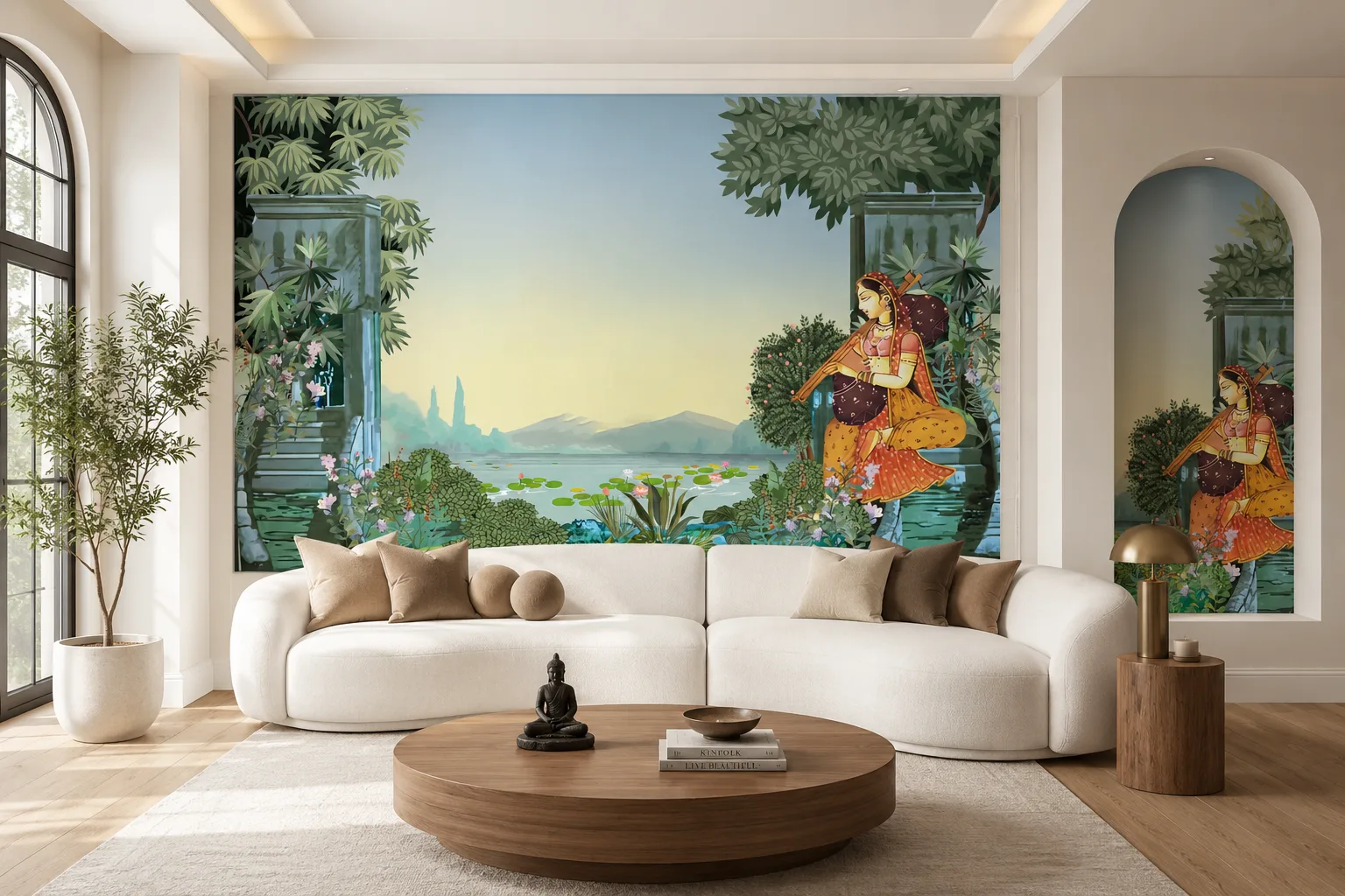 Miniature Art Soft Wall Design Chicago Modern Appartment Mural Wallpaper.png
