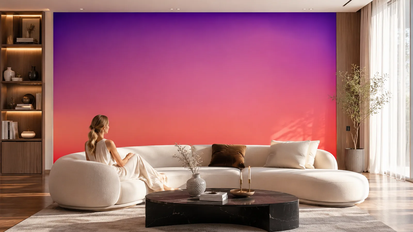 Artistic Sunset Gradient Texture Wallpaper for New Jersey Modern Home Accent Signature Collection.png
