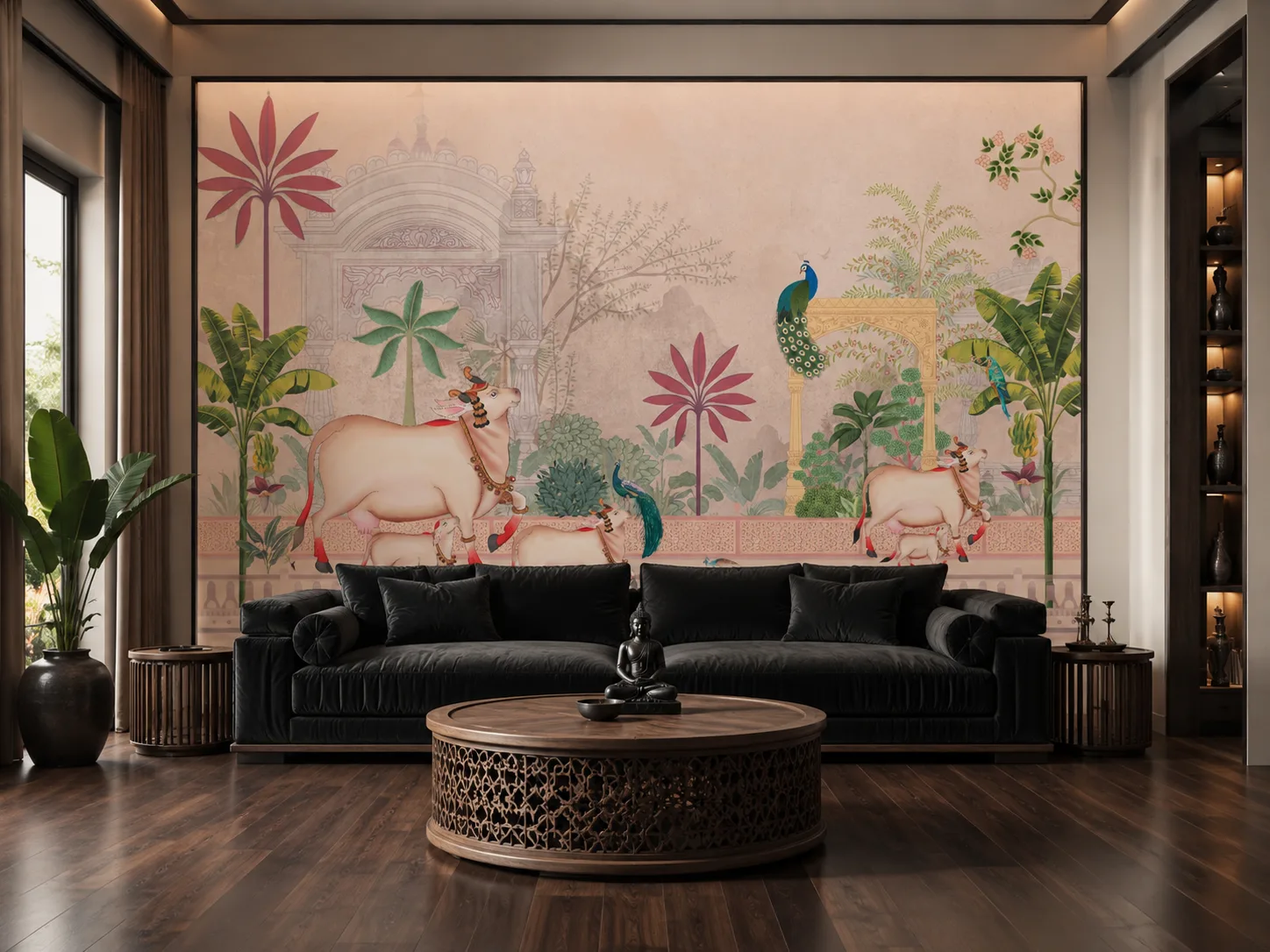 Tropical Peacock Heritage Wall Art Texas Farmhouse Luxury Living Style Showcase Series.png