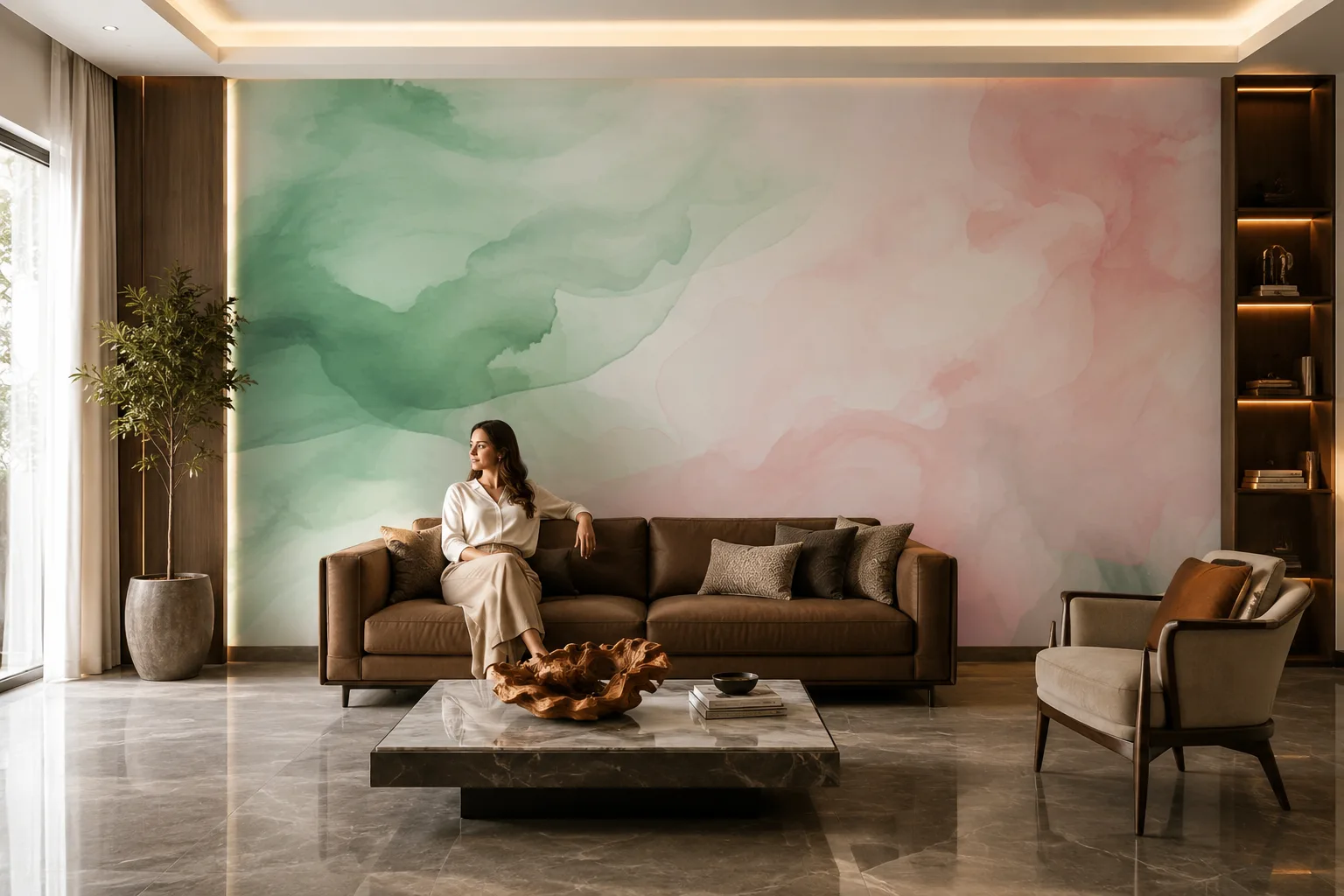 Minimal Sage Pink Artistic Wallpaper Boston Modern Apartment Refresh Decor Collection.png