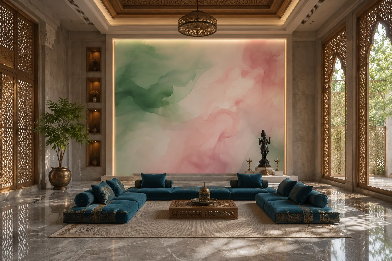 Luxury Pastel Ink Flow Wall Mural Seattle Urban Interior Designer Selection .png