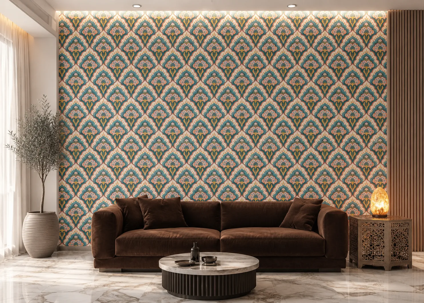 Retro Scandinavian Botanical Wallpaper Chicago Modern Living Room Designer Choice Collection.png