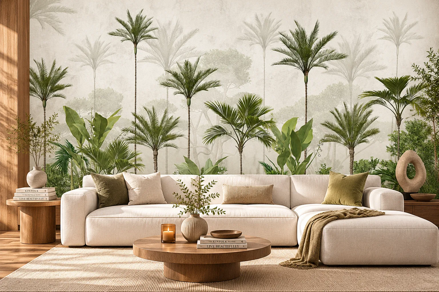 Soft Green Palm Tree Wallpaper Design for Texas Modern Farmhouse Interior Edition.png