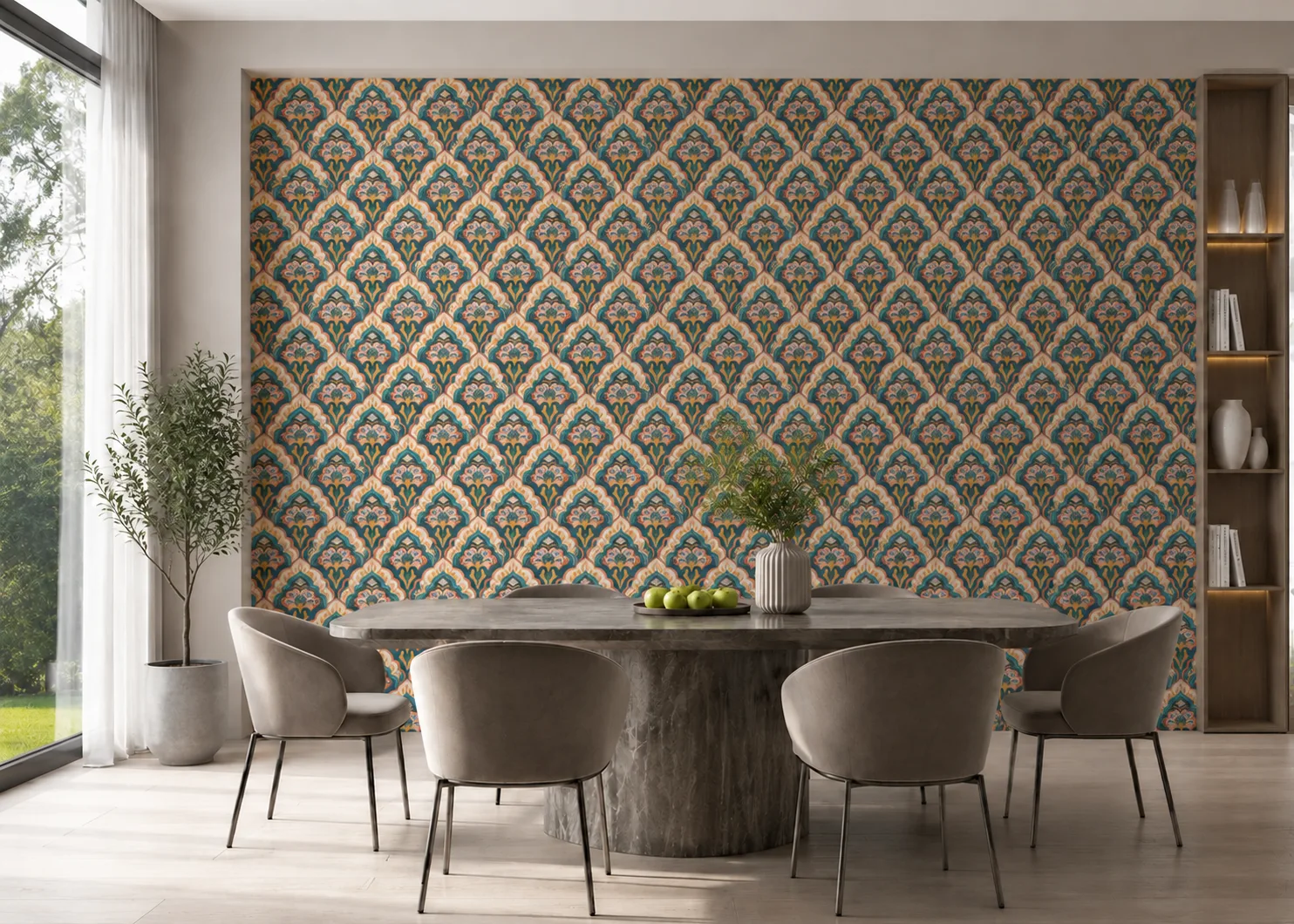 Traditional Moroccan Inspired Peel Stick Wallpaper Arizona Desert Style Home Statement Series.png