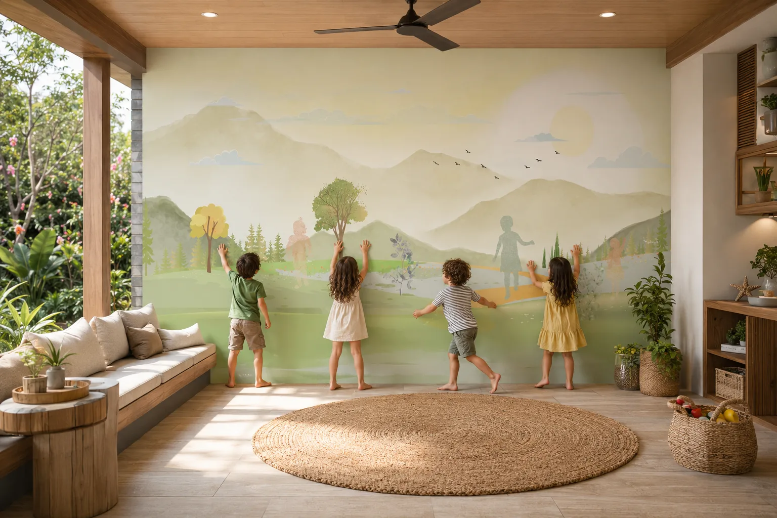 Minimalist Mountain Landscape Wallpaper Removable Kidsroom Wall Mural Newyork Urban Loft Featured Design.png