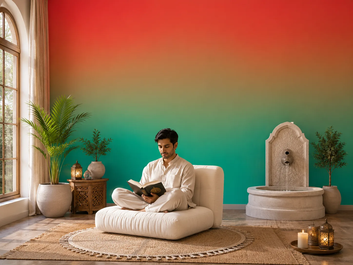 Contemporary Gradient Wallpaper Aesthetic Home Office Decor Atlanta Designer Interiors Premium Showcase.png