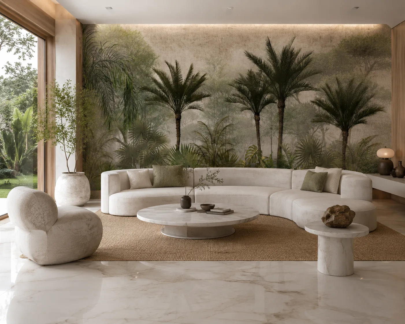 Soft Sage Tropical Wallpaper Mural Texas Modern Farmhouse Interior Style Featured Collection.png