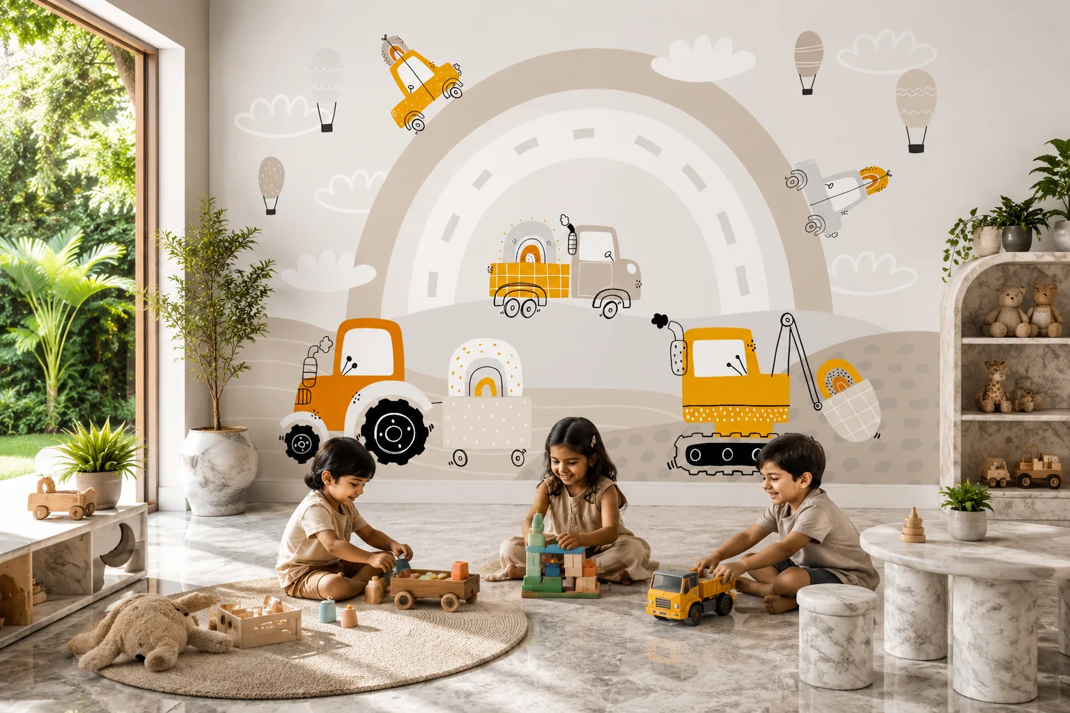 Modern Boho Vehicle Wall Decor for Baby Playroom Miami Luxury Room Edition Style.png