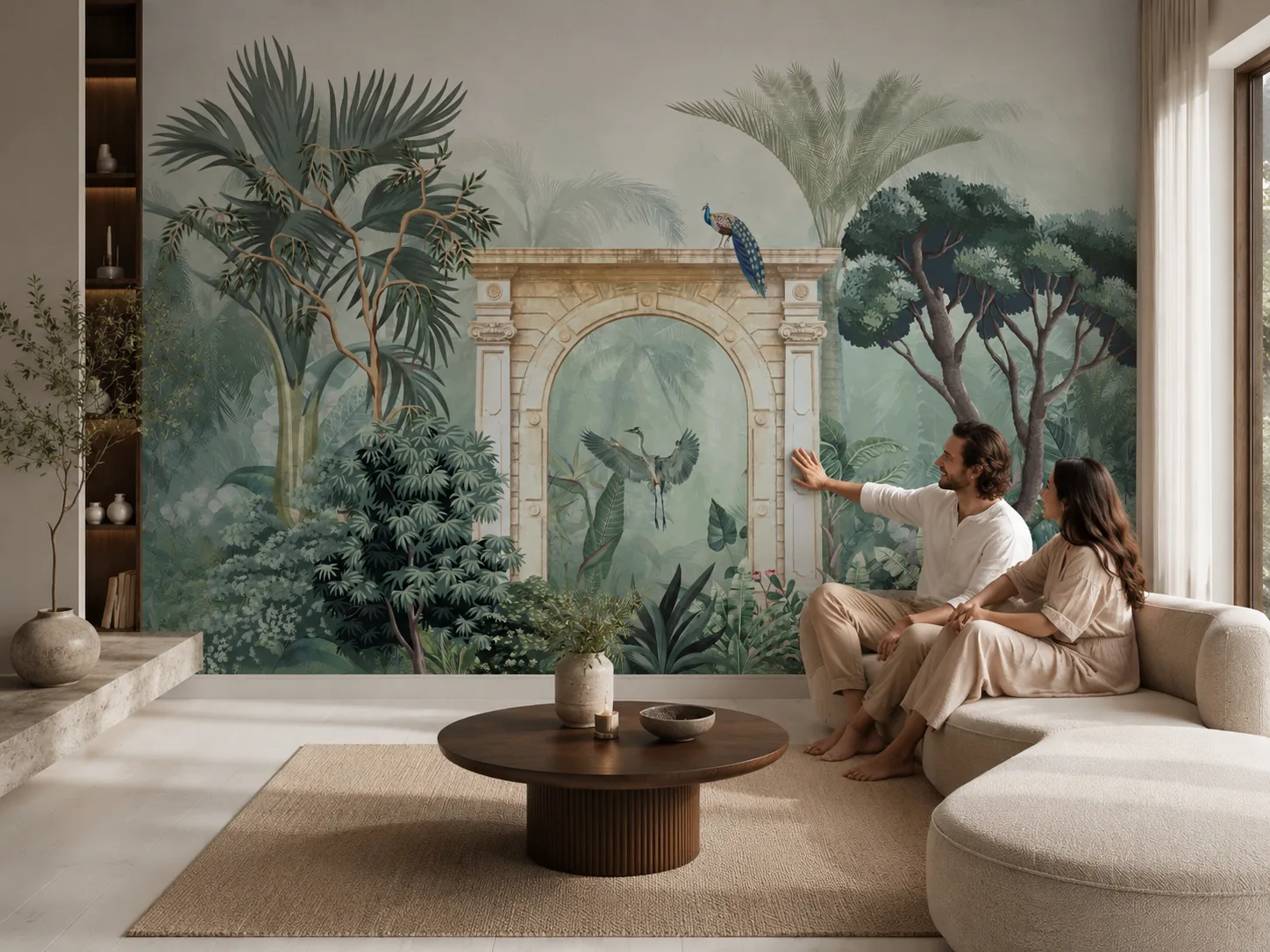 Elegant Tropical Paradise Wallpaper With Stone Chicago Modern Living.png