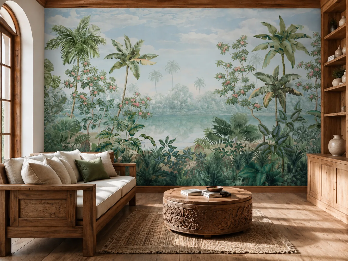 Dreamy Botanical Rainforest Wall Mural Luxury Resort Style Hawaii Choice.png