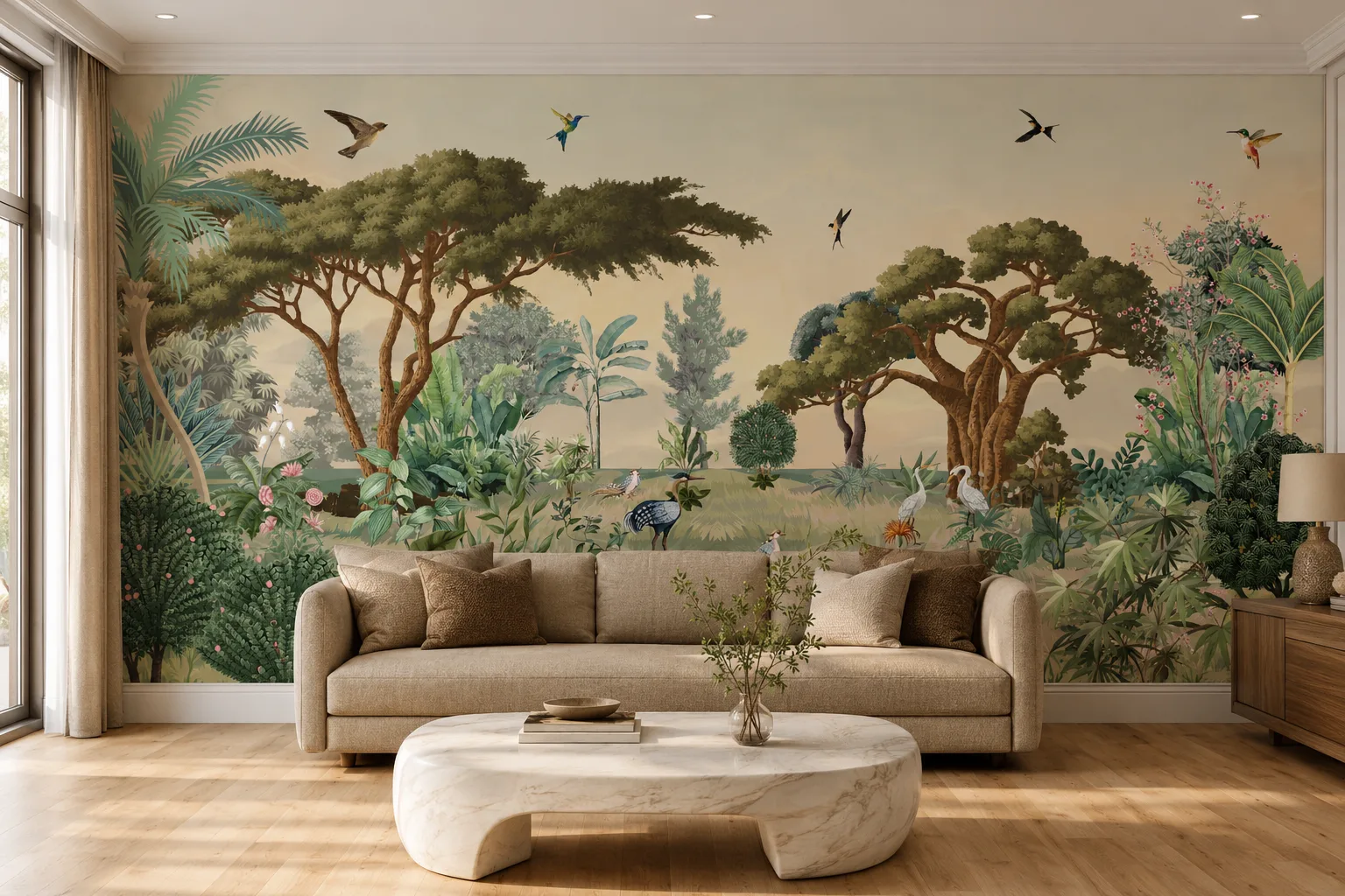 Refined Tropical Forest Wildlife Mural for North Carolina Residence Showcase.png
