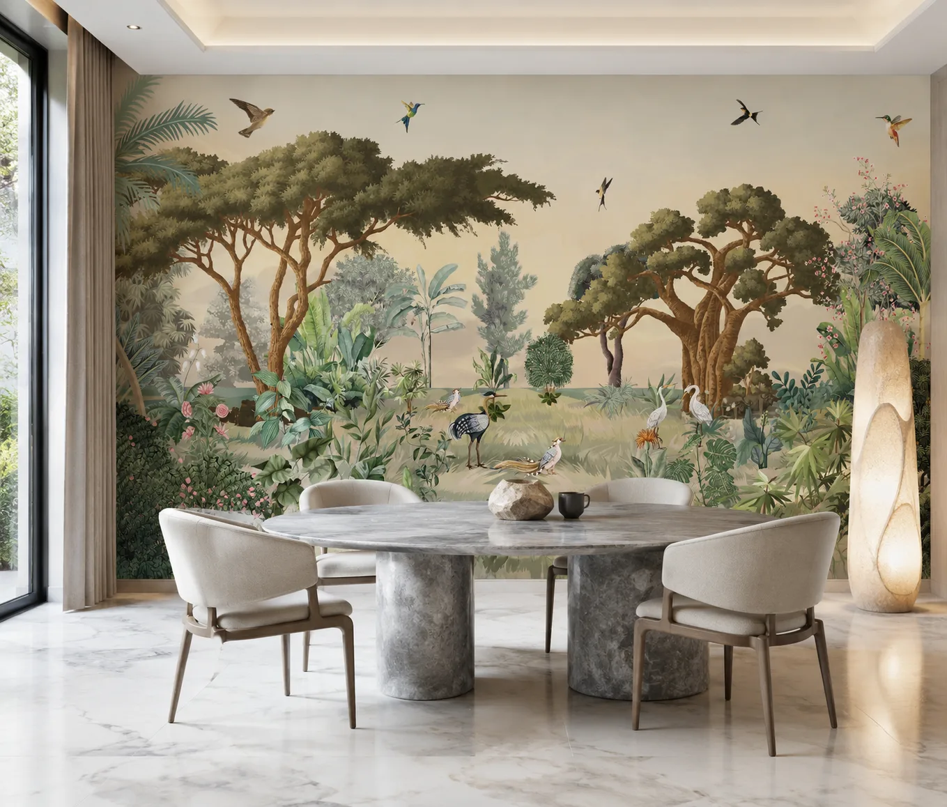 Timeless Safari Forest Scenic Mural for Dining Room Signature Wall.png
